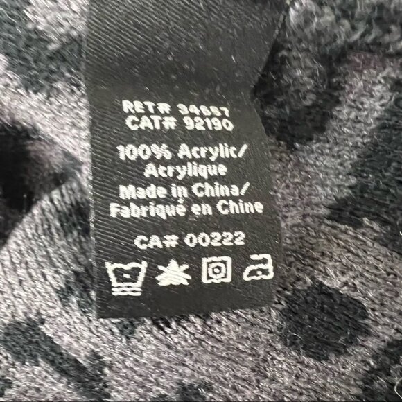 Jessica Draped Open Front Animal Print Sweater Cardigan Size Large - Picture 7 of 7